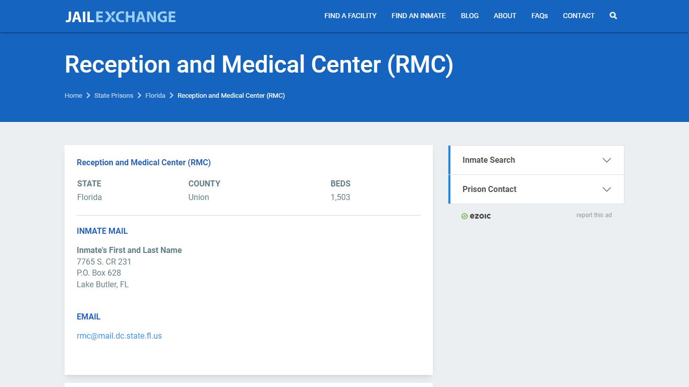 Reception and Medical Center (RMC) Prisoner Search ...