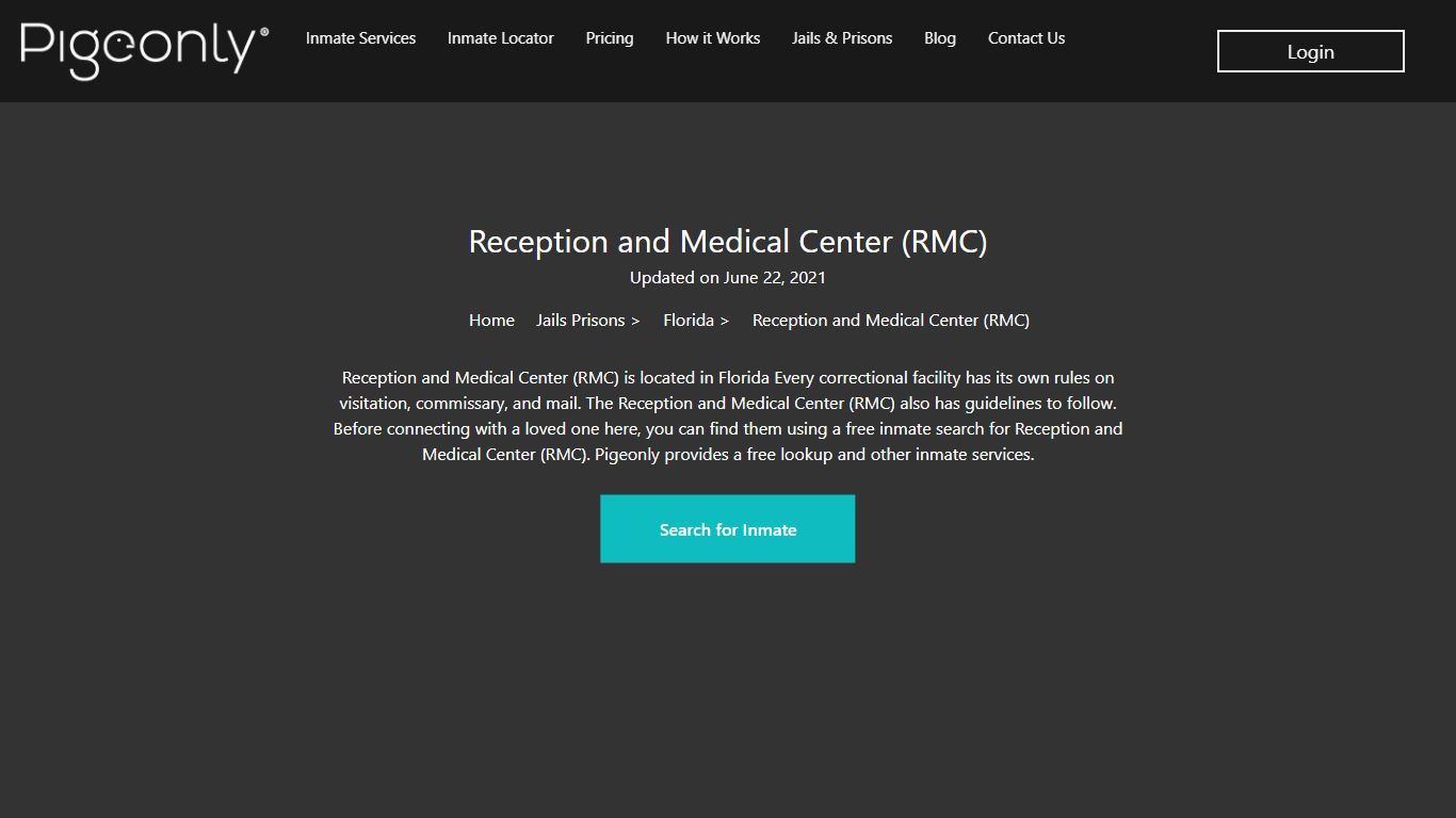 Reception and Medical Center (RMC) Inmate Search | Florida